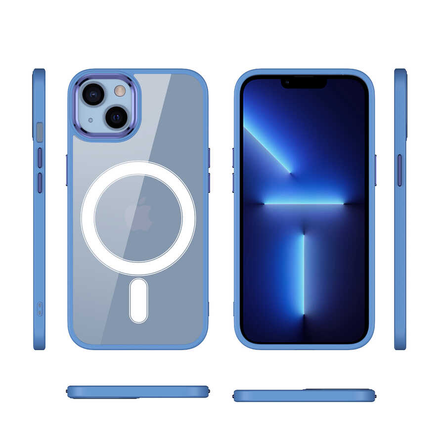 Cepax Chrome Magsafe iPhone 13 Kablosuz Şarj Özellikli Silikon Telefon Kılıfı - 2 Cepax Chrome Magsafe iPhone 13 Kablosuz Şarj Özellikli Silikon Telefon Kılıfı - 2